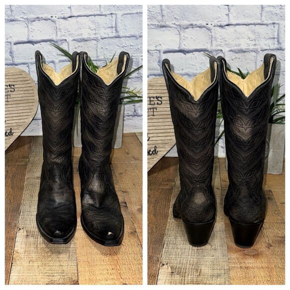 Corral rare diamond Aztec quilted tall boots snip toe - Picture 9 of 12